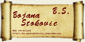 Bojana Stoković vizit kartica